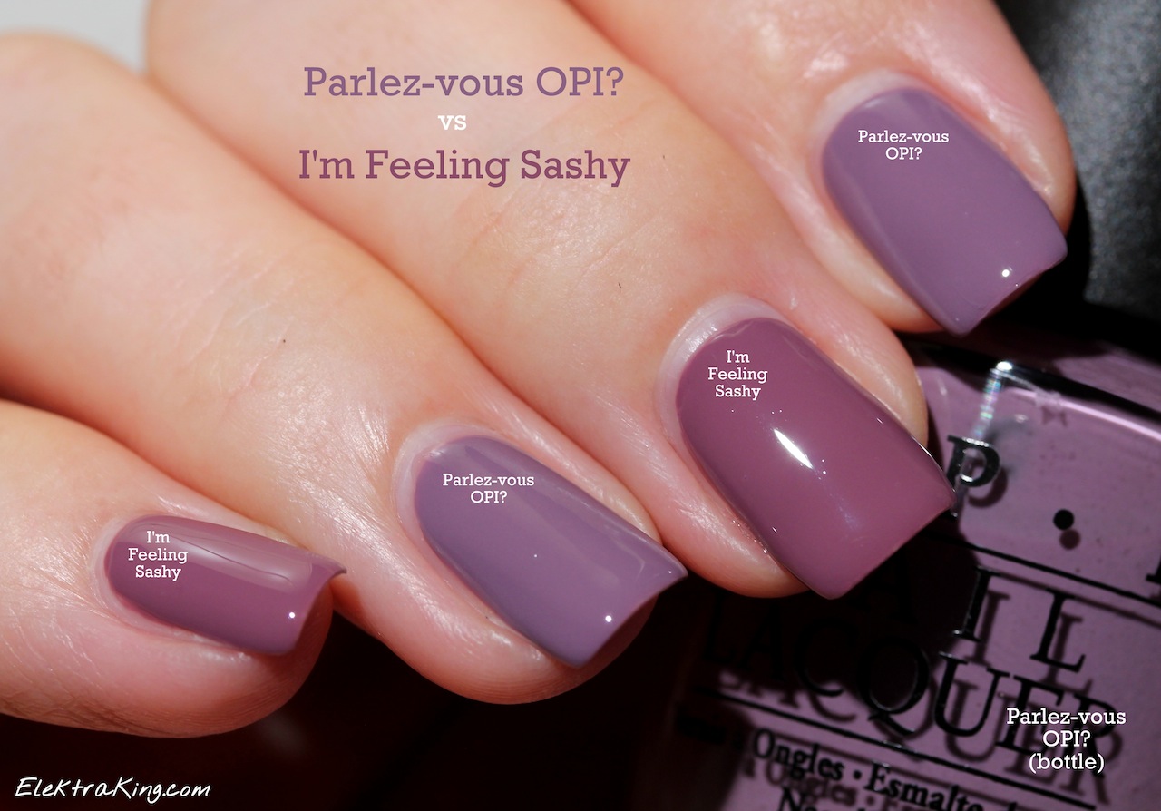 Parlez-vous OPI? vs OPI I'm Feeling Sashy