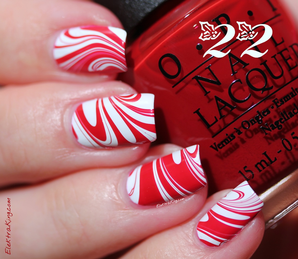 December 22 – Candy Cane Water Marble!!! :-)