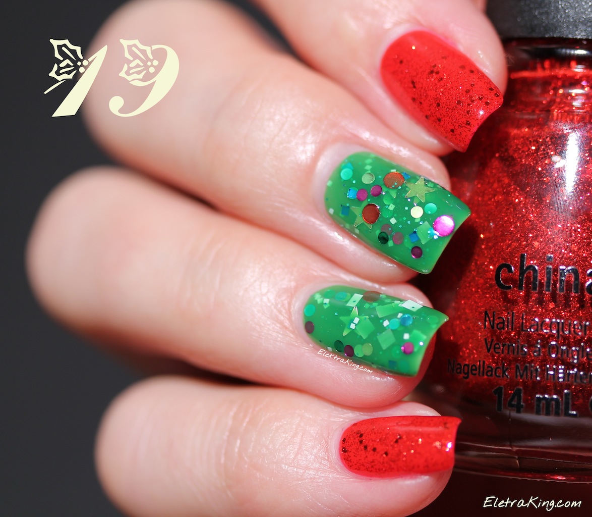 December 19 – KBShimmer Christmas Now with China Glaze Poinsettia