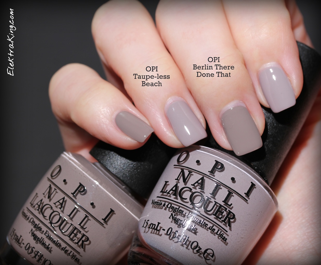 OPI Taupe-less Beach vs OPI Berlin There Done That