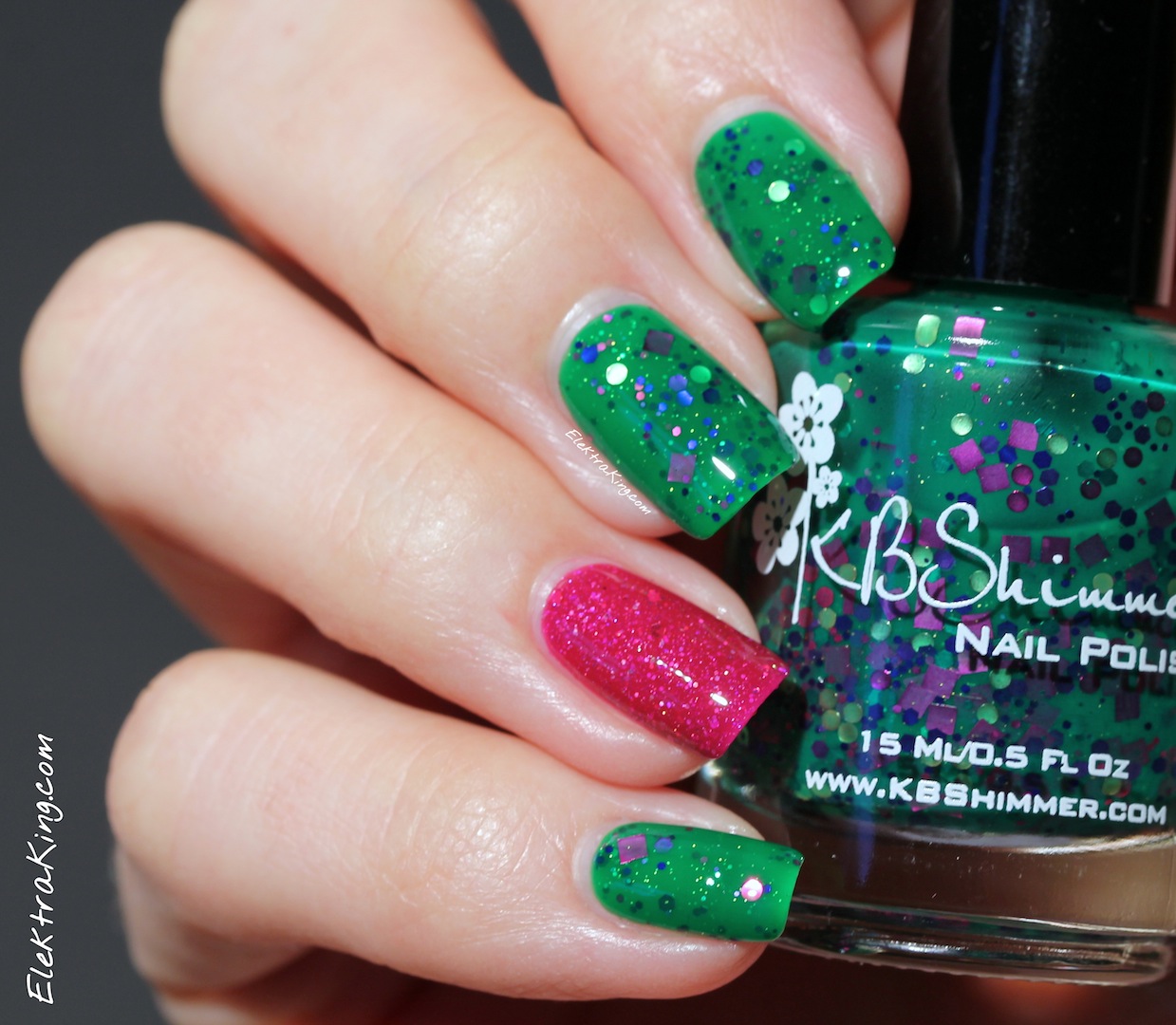 KBShimmer The Dancing Green and It's Razz-ical