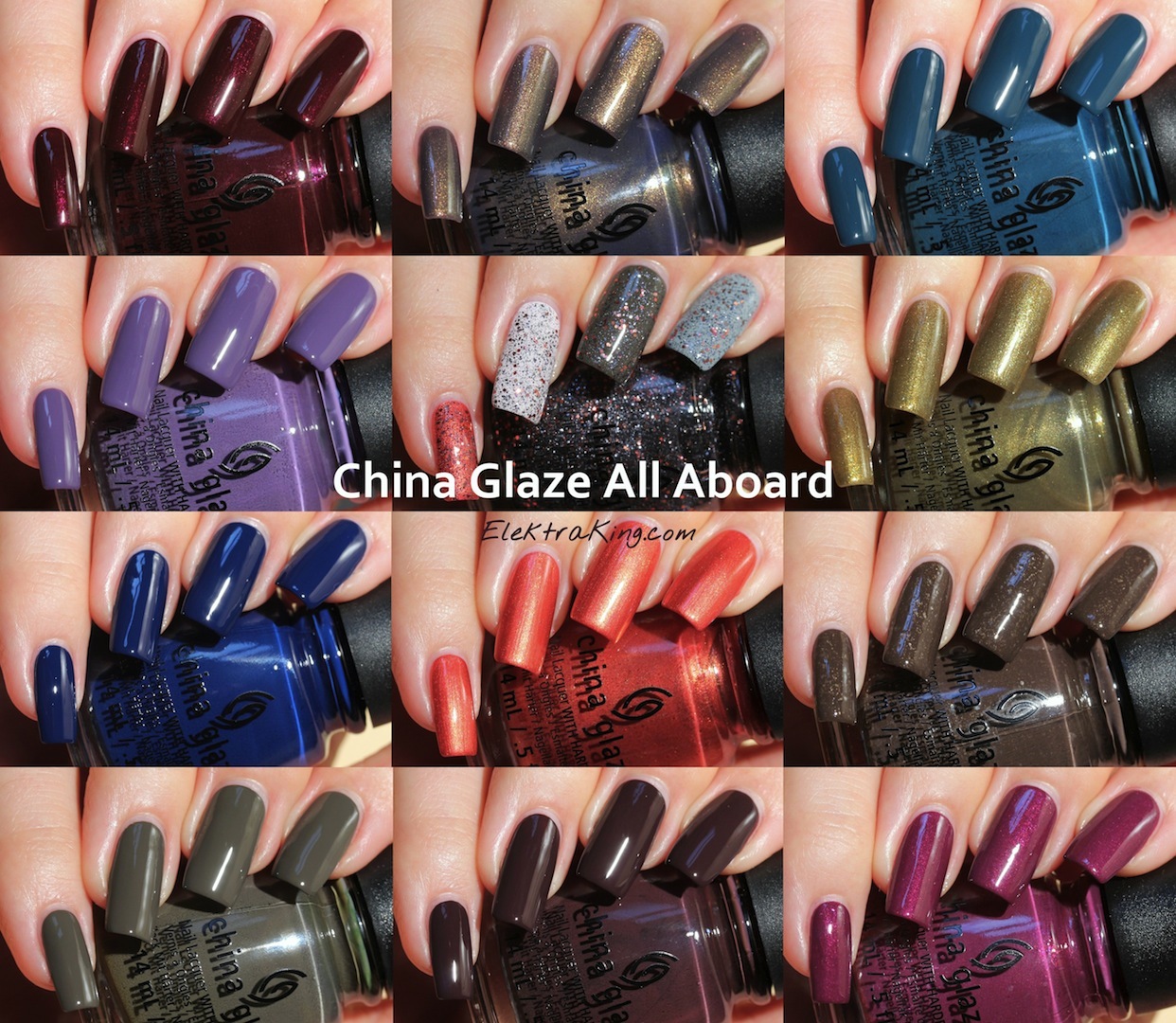 China Glaze All Aboard Fall 2014 – Swatches & Review