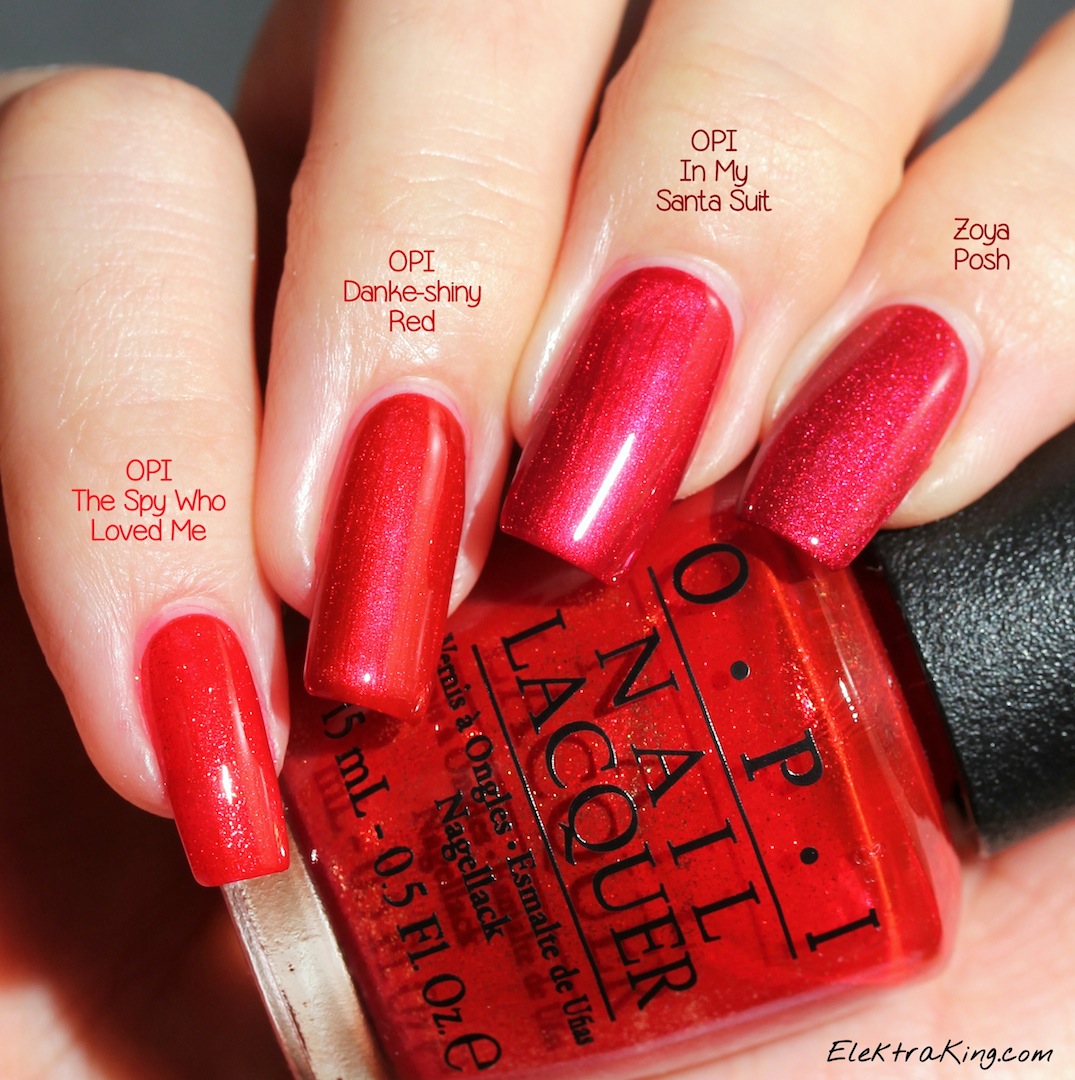 Holiday Red Shimmer Polishes