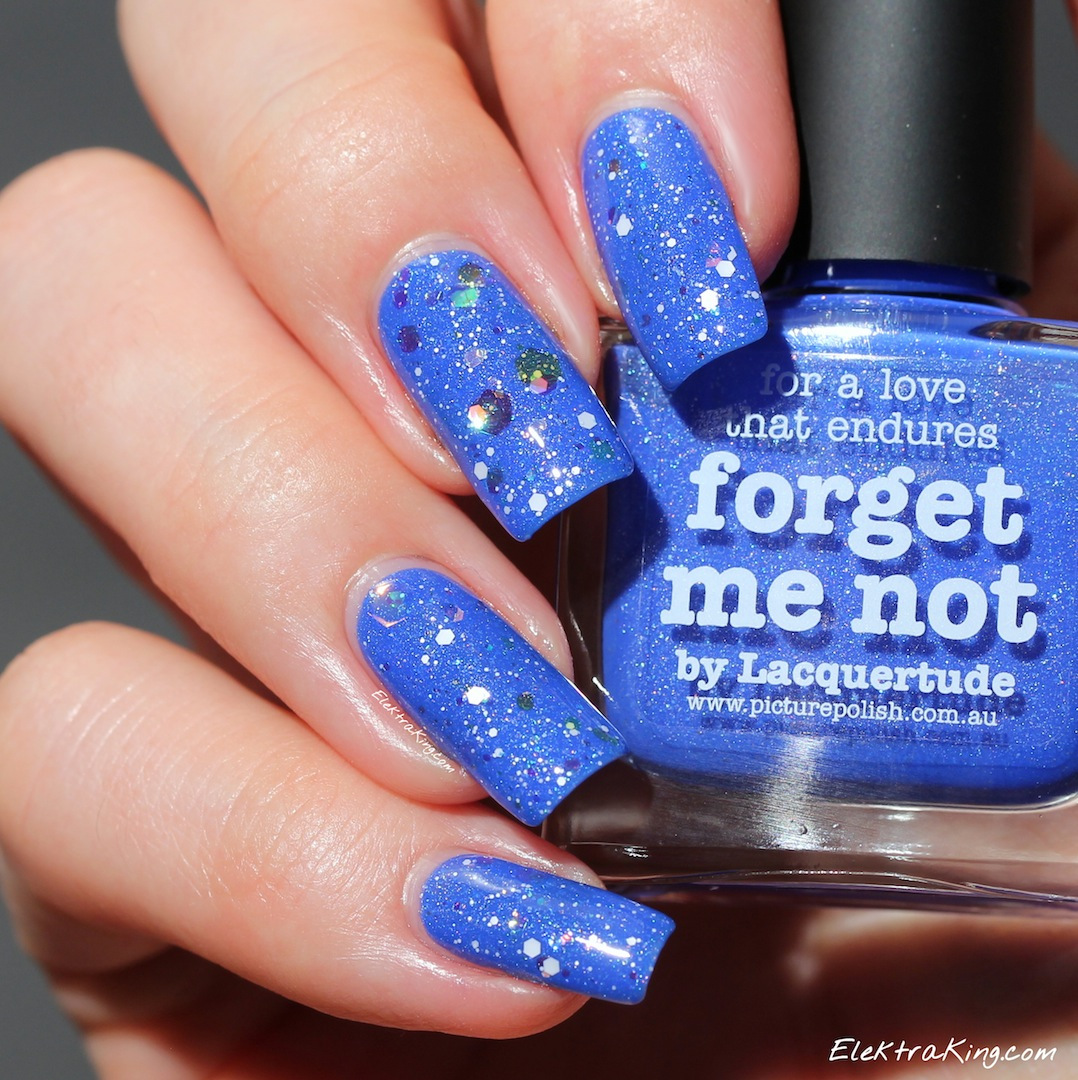Picture Polish Forget Me Not, OPI Snow Globetrotter