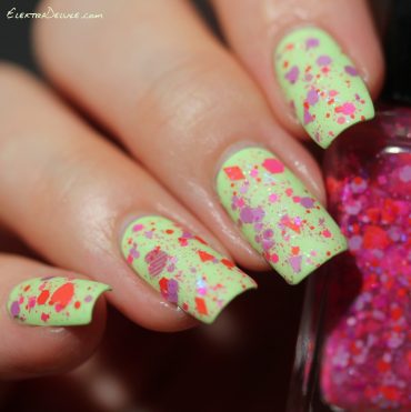 Lynnderella Like Love over OPI That's Hula-rious!