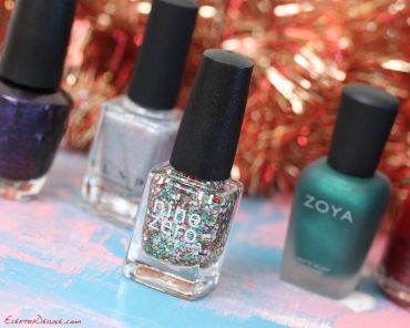 My Top 5 Holiday Polishes 2015: China Glaze Peppermint to Be, Zoya Honor, Nine Zero Lacquer Stocking Stuffer, OPI Cosmo with a Twist, ILNP Mega (X)