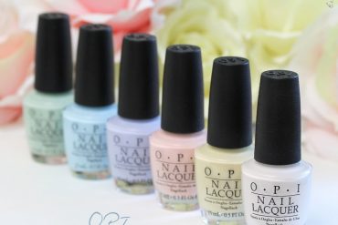 OPI Soft Shades 2016 Pastels: I Am What I Amethyst, It's a Boy!, It's in the Cloud, One Chic Chick, Stop I'm Blushing, This Cost Me a Mint